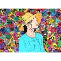 Brain Tree Puzzle Mädchen zwischen Blumen 1000 Teile