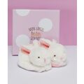 Doudou-Geschenkset - Set von Schuhen mit Rasseln Kaninchen rosa 0-6 Monate
