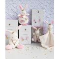 Doudou-Geschenkset - Plüsch rosa Kaninchen spielen Melodie 14 cm
