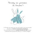 Doudou-Geschenkset - Plüschkaninchen mit weißem Pompon 25 cm