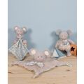 Doudou-Geschenkset - Plüschmaus mit Decke aus Bio-Baumwolle 22 cm