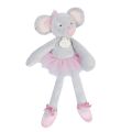 Doudou-Geschenkset - Plüschtier Maus grau Ballerina 30 cm