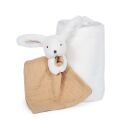 Doudou Happy Rabbit Geschenkset mit einem Schal und einem beigen Schlafanzug