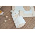 Doudou Weiße Plüschdecke mit Kapuze Happy Wild 70 cm