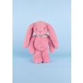 Doudou Plüschhase mit Schal rosa 35 cm
