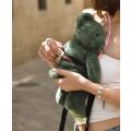 Doudou Plüsch-Umhängetasche Bär Khaki 30 cm