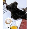 Doudou Plüsch-Umhängetasche Bär Schwarz 30 cm
