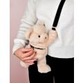Doudou Plüsch-Umhängetasche Bär Beige 30 cm