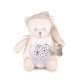 Doudou Geschenkset Musikalisches Nachtlicht mit Projektion Weißer Teddybär