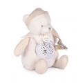 Doudou Geschenkset Musikalisches Nachtlicht mit Projektion Weißer Teddybär