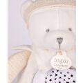 Doudou Geschenkset Musikalisches Nachtlicht mit Projektion Weißer Teddybär