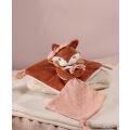 Doudou Geschenkset Plüschfuchs Mina mit Schnullerclip 20 cm