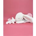 Doudou Plüschkaninchen mit dunkelrosa Bommel 65 cm