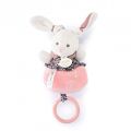 Doudou-Geschenkset - Plüsch Kaninchen spielen Melodie rosa 20 cm