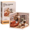 RoboTime 3D-Puzzle Miniaturhaus Gemütliches Wohnzimmer