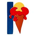 Fauna Alphabet Buchstabe I Eiscreme
