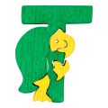 Fauna Alphabet Buchstabe T Schildkröte