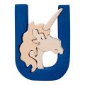 Fauna Alphabet Buchstabe U Einhorn