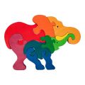 Fauna Massivholzpuzzle Elefanten