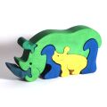Fauna Massivholzpuzzle Nashorn