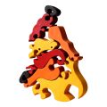 Fauna Massivholzpuzzle großes braunes Pferd