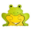 Fauna Massivholzpuzzle großer Frosch