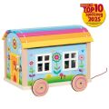 Goki Holzwohnwagen für Puppen