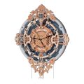 RoboTime Mechanisches 3D-Puzzle aus Holz Wanduhr