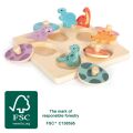small foot Setzpuzzle und Memo aus Holz Dino