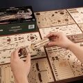 RoboTime Mechanisches 3D-Puzzle aus Holz Rotierendes Maschinengewehr