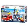 Sluban Firefighters M38-B0967 Großes Feuerwehrauto mit Kanone und mobilem Roboter