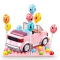 Sluban Girls Dream Mini Handarbeit M38-B1086 Qmini Rosa Cabrio