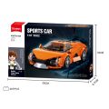 Sluban Model Bricks M38-B1508 Sportwagen orange im Maßstab 1:32