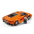 Sluban Model Bricks M38-B1508 Sportwagen orange im Maßstab 1:32