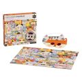 Petit Collage Puzzle Tiere 100 Teile mit 3D-Brille