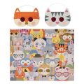 Petit Collage Puzzle Tiere 100 Teile mit 3D-Brille