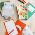 Petit Collage Creative Aktentasche grün Briefset mit Tieren