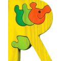 Fauna Alphabet Buchstabe R Wurm
