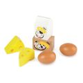 Tidlo Holzkiste mit Molkereiprodukten und Eiern