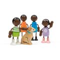 Tidlo Holzpuppen für das Haus Afrikanische Familie