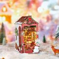 RoboTime 3D-Puzzle Buchstütze Miniaturhaus Weihnachtsinterieur