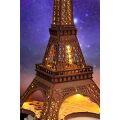 RoboTime 3D-Holzpuzzle Eiffelturm bei Nacht beleuchtet