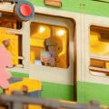 RoboTime 3D-Holzpuzzle Station mit Sakura-Bäumen