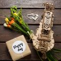Ugears Mechanisches 3D-Holzpuzzle Drehleier (Hurdy-Gurdy)