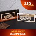 Ugears Mechanisches 2.5D-Holzpuzzle India Moto