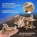 Ugears 3D mechanisches Holzpuzzle Mini-Doppeldecker