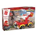 Qman Mine City Fire Line W12011-1 Leichter Feuerwehrwagen