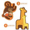 Petit Collage Erstes Puzzle Welpen-Safari