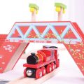 Bigjigs Rail Rote Lokomotive mit Tender + 3 Gleise