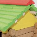 Jeujura 220 Teile Holzbaukasten Großer Bauernhof mit Traktor und Tieren